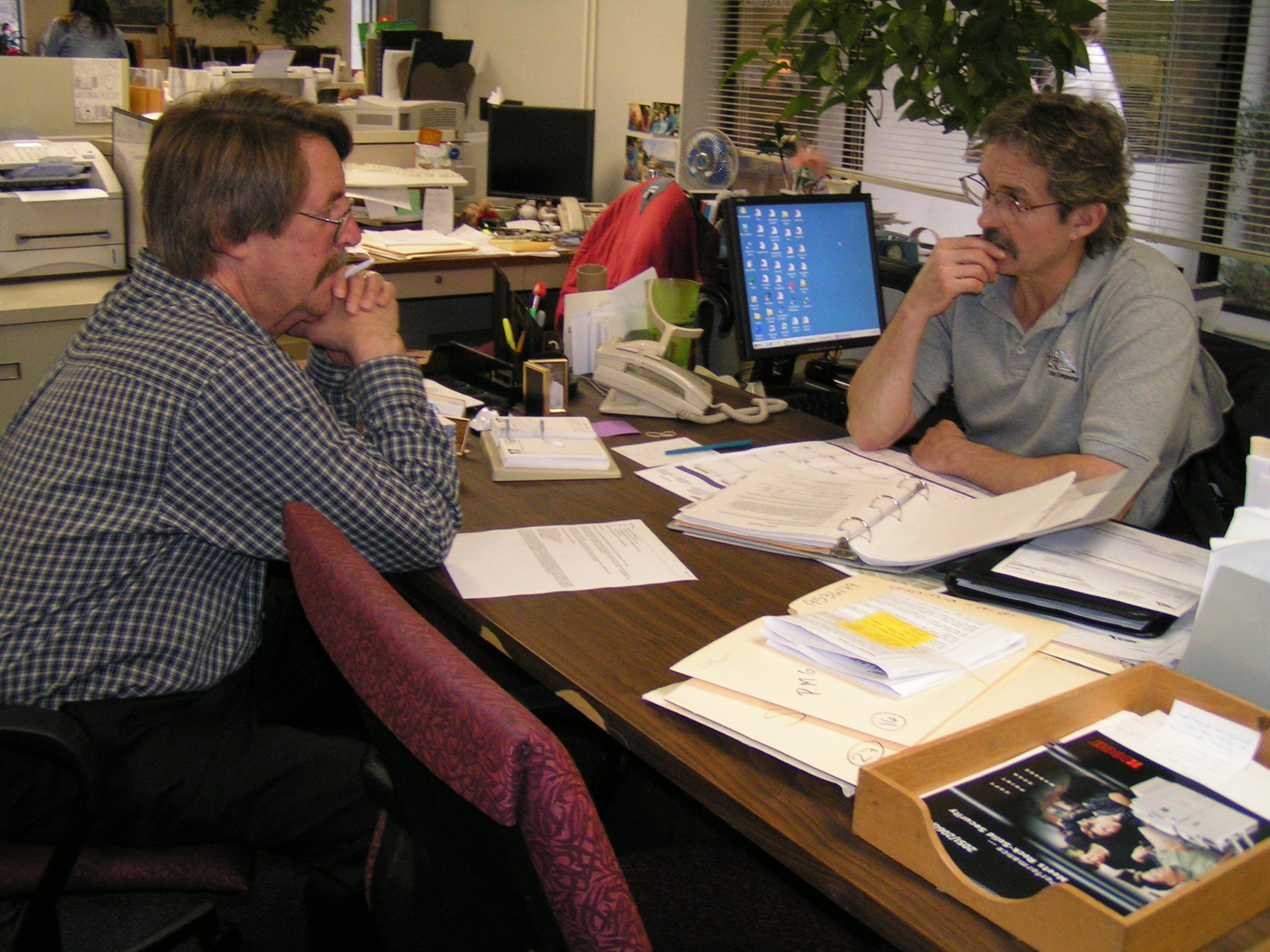 Jim and Ken contemplating a title issue.